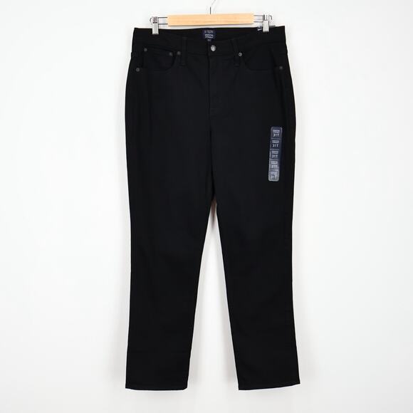 J.Crew Essential Straight Jean All-day Stretch Black Size 31 Tall NWT - Picture 1 of 8